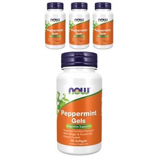 NOW Foods 薄荷凝膠軟膠囊, 90顆, 4罐