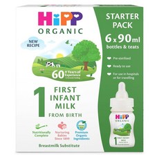 HIPP 1 Infant Baby Milk Liquid Starter Pack 힙 1단계 영아 액상 분유 스타터팩 90ml 6개입, 6개