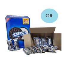 오레오 초콜릿 샌드위치 쿠키 화이트 크림, 50g, 20개