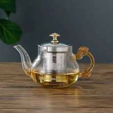 耐高溫明火玻璃茶壺 不銹鋼煮茶壺, 1個, E402毫陞黃玉招財壺, 402毫陞
