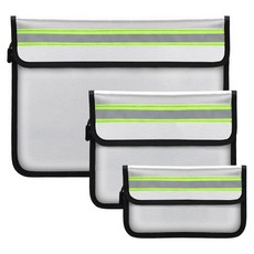 NatureTouch 2 871.1°C(5000°F) 내화성 문서 가방 - 3팩 - 지퍼와 포켓이 있는 방수 머니 백 - 현금 귀중품 여권 법률 종이 금고를 위한 중요, NatureTouch 2,871.1°C(5000°F