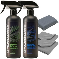 디크로닉 버그 버스트 500ml 벌레 제거제 크리너 벌레제거 클리너 리무버 스펀지, A-3 버그버스트 유리막코팅제 세트, 1세트