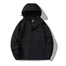 防風防雨連帽衝鋒衣外套，情侶款迷彩登山服