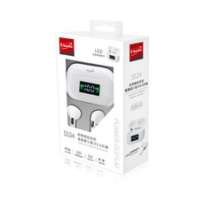 E-BOOKS SS34 真無線經典款電量顯示藍牙5.0耳機 穩定連線 LED電量顯示, 白色