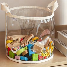 매일발견 정리함 투명정리함 장난감보관함 블럭정리함 원통파우치 장난감통, 원형 소