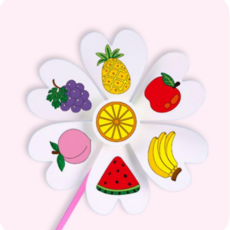 지지워크 DIY 종이 바람개비 만들기 5종, 20개, 05.과일