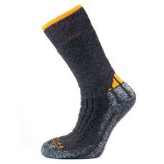 HORIZON Expedition極地健走襪/加厚款//PrimaLoft/銀纖維/美麗諾/-40度, 黑灰/橘/S, 1個