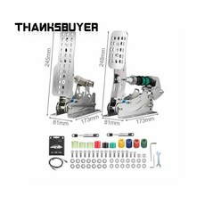 레이싱 시뮬레이터 페달 스로틀 브레이크 세트 12 USB 컨트롤러 로지텍용 PC, 2 Pedal 2 Hydraulic
