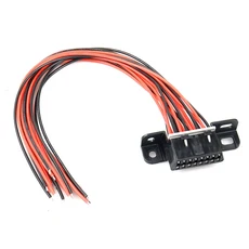 OBD2 남성-듀얼 여성 엘보 연장 케이블 (16핀 1 IN 2 변환 어댑터 연결 가능), 02 Extension Cable