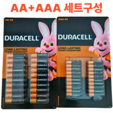 건전지나라 듀라셀 알카라인 AA 건전지 10p + AAA 건전지 10p, 1세트, 20개입