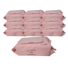 베베앙(물티슈)베베앙 러블리 핑크 물티슈 100매 10팩 대용량 캡형 아기물티슈, 10개