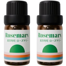 1+1 천연 유기농 아로마오일 에센셜오일, 유기농 로즈마리오일, 10ml, 2개