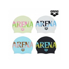 아레나 수영모자 수모 A4AC1AC10 오로라 실리콘수영모, 블루, 1개