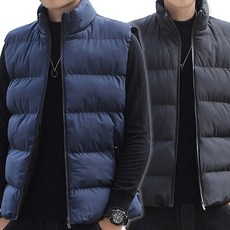 NLD 남성용 베이직 데일리 하이넥 경량 패딩 방한조끼