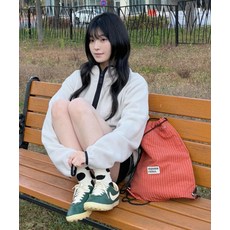 MASMARULEZ Gym sack string bag _ plaid check orange 5011172236 412667