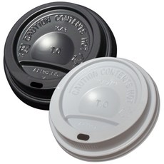 10 13 온스 종이컵 뚜껑 타공형 블랙 100개입, 1개