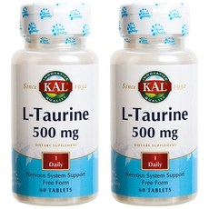 Kal L-타우린 500mg 타블렛, 2개, 1g