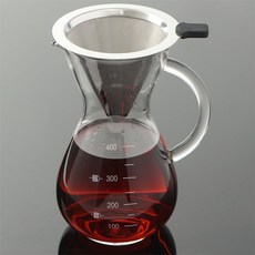 백스커머스 스텐 필터 드립서버 세트 400ml 핸들 핸드드립포트