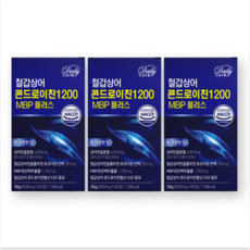 철갑상어 콘드로이친 1200 cs6형 MBP 식약청인증 데일리큐어, 3개, 60정