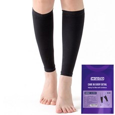 케어릭스 1등급 의료용 압박스타킹 국산 편안한 착용감 블랙, 종아리/무릎형, 1개