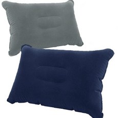 베개 차량 사각형 캠핑 보조 수면 공기 여행 간편 주입 접이식 이동 휴대, 1개, 네이비