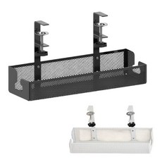 電線收納 延長線收納 桌下理線器 桌下理線架 插座收納 延長線固定器 收納插座 集線器 桌下電線收納 桌下集線器, 1個, 中款, 白色