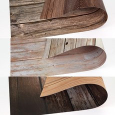 포토살롱 패턴 양면 배경지 3장, 1세트, 우드B