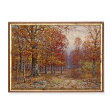 빈티지 가을 숲 풍경 포스터 무디 러스틱 팜하우스 나무 캔버스 그림 거실 벽장식 홈 데코, 8. 12