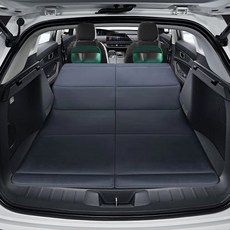 汽車床墊 折疊床墊 後備箱睡墊 車泊平整床板 免充氣旅行床 車宿床墊, SUV豪華絲絨舒適款 黑色+儲物