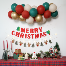 파티레시피 크리스마스 가랜드 호일풍선 세트, 1세트, 심플세트(호일풍선x)