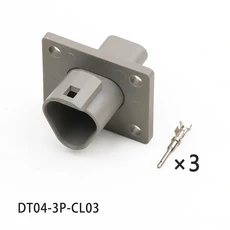DT04-3P-CL03 엔지니어링 차량 패널 커넥터용 설치 플랜지 외장이 있는 Dechi 유형 3홀, 02 Shell with terminals