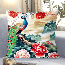 애니 캐릭터 소파쿠션 양면 소파 쿠션 솜 포함 세탁가능 고탄력 애니 굿즈 차량용 겸용 메모리폼 허리지지 내구성 강함 트렌디한 스타일, 길조새-24, 40 x 40CM (솜포함 양면쿠션)