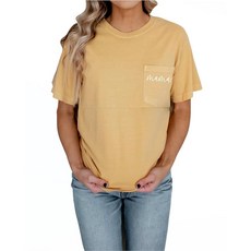 여성용 모유 수유 셔츠 엄마 지퍼 상의 디스트레스드 임산부 티셔츠 주머니가 있는 의류 옐로우 M 120750