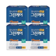 액티브 그린케어 위생깔개 까는기저귀 클린매트 10매x4팩요실금패드 성인 산모용 까는 배변, 10개입, 4박스