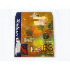 五羽倫比 TOALSON 羽球線 神線 ION 63 羽毛球線 日製耐用控球型, 紅, 1個