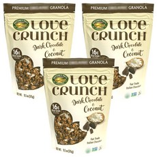 네이쳐스패스 러브 크런치 다크 초콜릿 & 코코넛 맛 시리얼, 325g, 3개