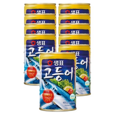 샘표 원터치 고등어 통조림, 400g, 10개