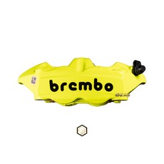 Brembo M4 1098 螢光黃 輻射卡鉗 正義大利公司貨 孔距100, 1個, 左卡