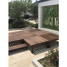 조립식 평상 야외 데크 원목 정원 이동식 마당 야외용 발코니 테이블 DIY 실내, 90메쉬 울타리 한 조각