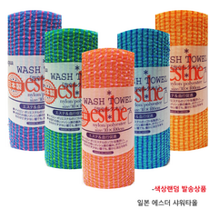 일본 에스더 샤워 타올, 에스더 하드(색상랜덤), 3개입, 1개