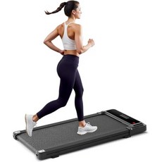 Aidoly 책상 러닝머신 아래 워킹 패드 원격 제어 홈 오피스용 LED 디스플레이가 있는 휴대용 소형 전동 조용한 피트니스 머신 블랙