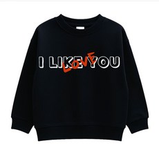 아이크레용 아동 주니어 박스핏 러브유 나염 맨투맨 티셔츠