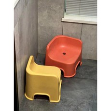 욕실 스툴 목욕 변기 겸용 미끄럼방지 두꺼운 안전의자 가정용 어린이 노인용, 4. 레몬 옐로우 (100kg)