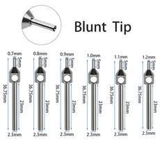 5mm 0.7mm-1.1mm 고급 스테인리스 스틸 모낭 추출 이식 FUE 펀치, 03 5PCS, 02 1.2mm Blunt Tip