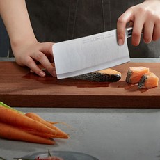 하이키친 우드스타일 중식도 미트클리버 사각 고기칼79m9+9Big