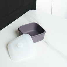 꿈꾸는리빙 국산 실리콘 계란찜기 전자레인지 용기 무독성 찜기 주방용품, 소형 사각 1P / 바디:퍼플그레이 / 뚜껑:반투명, 1개