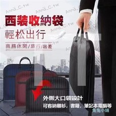 可掛式牛津布衣物防塵罩：防水防塵、西裝大衣收納、加厚耐用、封閉式保護, 條紋藍,100*60cm, 1個