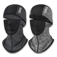제로아 신축성좋은 자외선차단 쿨링 메쉬 바라클라바, 차콜+그레이, 1세트