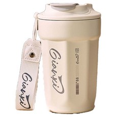 GIANXI 레이어드 커피 보온병, 1개, 450ml, 화이트
