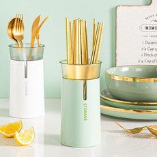 모던디자인 수저통 수저보관용기 수저보관함 수저꽂이 조리도구통, 화이트, 화이트